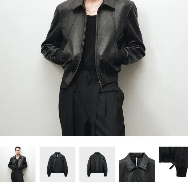 [BUNJANG] Noirke Nemesis Goat Shrunken Leather Blouson Black 50 / 노이어 고트 슈렁큰 레더 블루종 블랙 50 새상품