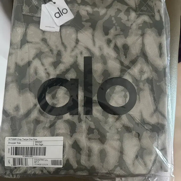 [BUNJANG] Alo Yoga Gray Tie-Dye Shopper Tote Bag / 알로 요가 쇼퍼백 그레이 타이 다이 새상품
