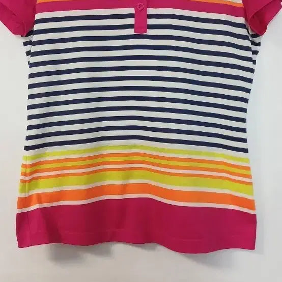 [BUNJANG] Louis Castel Women's Striped Golf Short Sleeve Polo Shirt / 루이까스텔 여성 골프 반팔 카라티 95