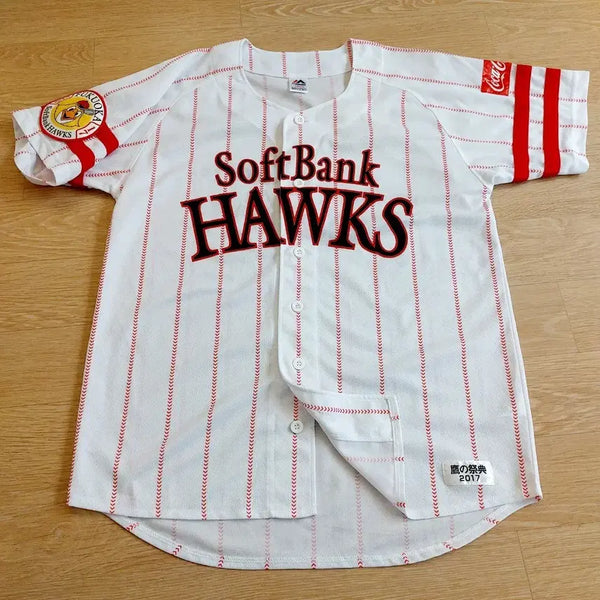 [BUNJANG] Majestic SoftBank Hawks 2017 "Taka no Saiten" Commemorative Baseball Jersey / 마제스틱 소프트뱅크 호크스 유니폼 L