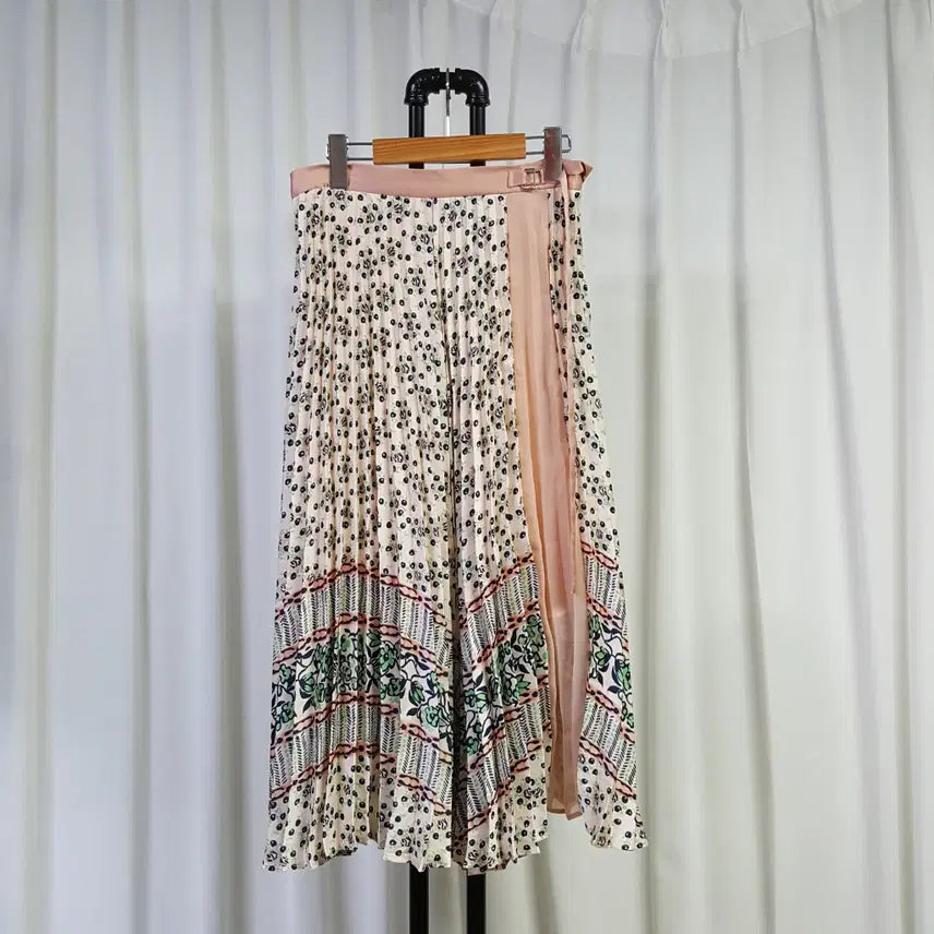 [BUNJANG] Anna Sui Women's Belted Flare Pleated Skirt / 안나수이 여성 벨트포인트 플레어스커트 주름치마 28추천 오일장