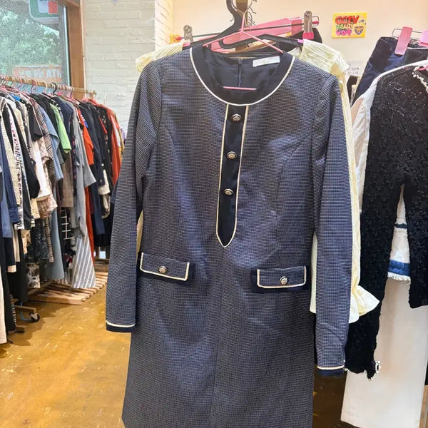 [BUNJANG] Jigott Check Pattern Women's Dress / 지고트 체크 패턴 여성용 원피스