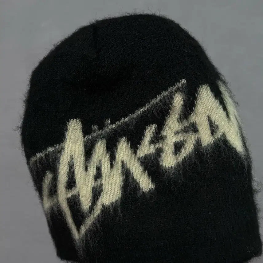 [BUNJANG] Stüssy Brushed Out Stock Skullcap Beanie Black / 스투시 브러쉬드 아웃 스탁 스컬캡 비니 블랙