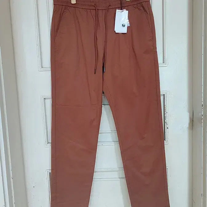 [BUNJANG] Men's Summer Tapered Fit Stretch Banding Trousers (Size 34) / 남성 면바지34 여름 밴딩 바지 스판 남자 바지 새상품