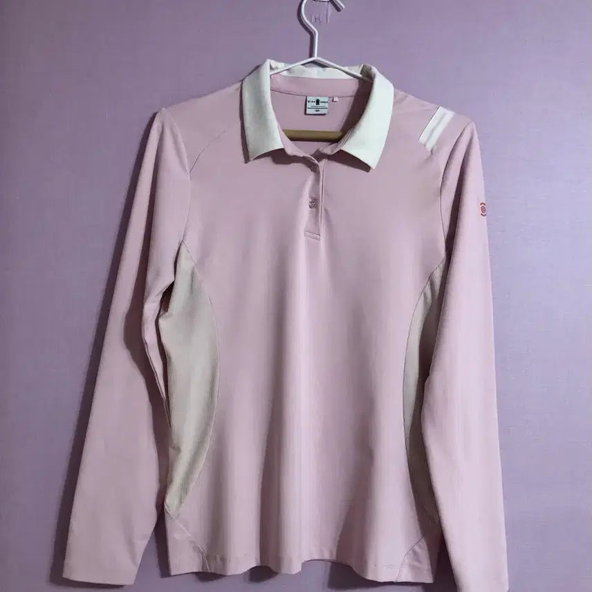 [BUNJANG] Wider Angle Women's Golf Long Sleeve T-shirt Pink Size 100 / 와이드앵글 여성 골프 긴팔 티셔츠 100 핑크