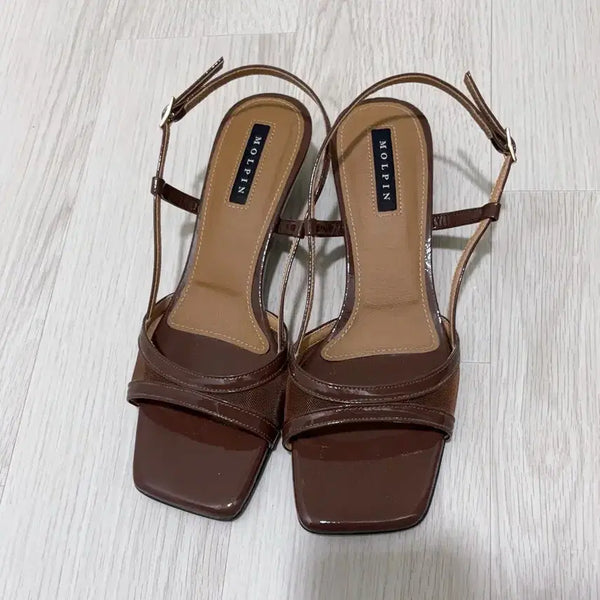 [BUNJANG] Morphine Mesh Sandal Heels Brown 240 / 몰핀 메쉬 샌들힐 24099 브라운 240