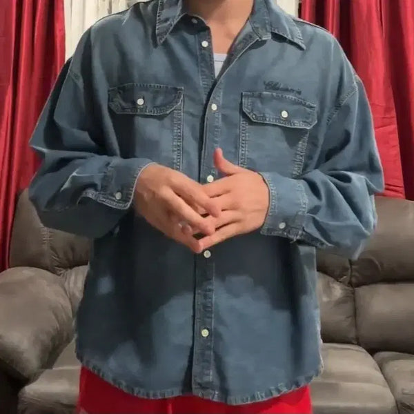 [BUNJANG] Zara x Willy Chavarria Denim Shirt / [새상품] 자라x윌리 차바리아 데님 셔츠 m(100)