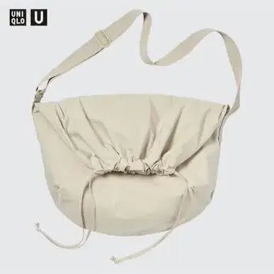 [BUNJANG] Uniqlo U Drawstring Shoulder Bag Beige / 유니클로 U 드로우 스트링백