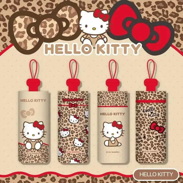[BUNJANG] Hello Kitty Leopard 3-Section Folding Blackout Umbrella / (최저가)헬로키티 호피 레오파드 3단 접이식 암막 양우산