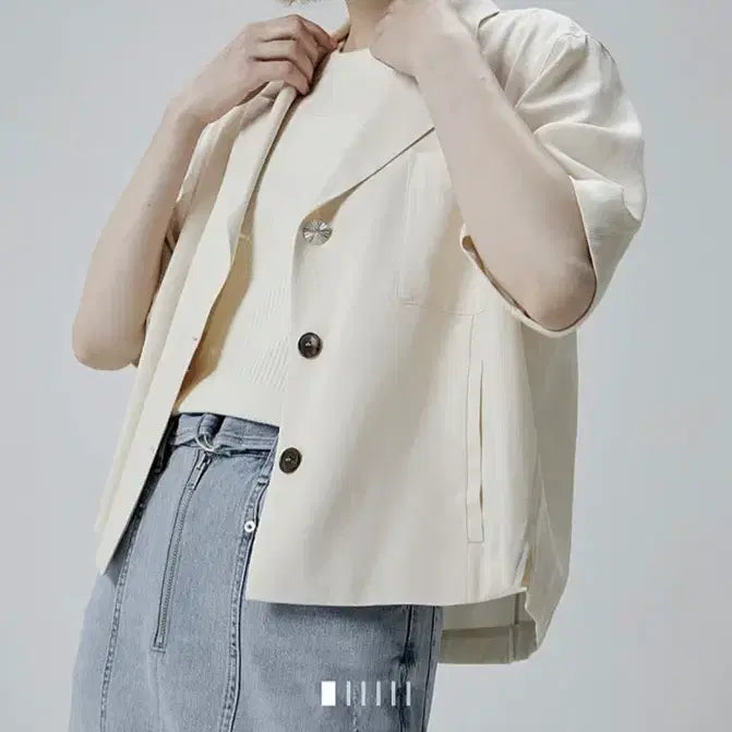 [BUNJANG] System 21SS Half Sleeve Jacket / 시스템 하프 슬리브 자켓 21ss