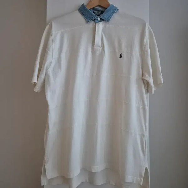 [BUNJANG] Polo Ralph Lauren Denim Collar Polo T-Shirt XL / 폴로 랄프로렌 데님 카라 폴로 티셔츠