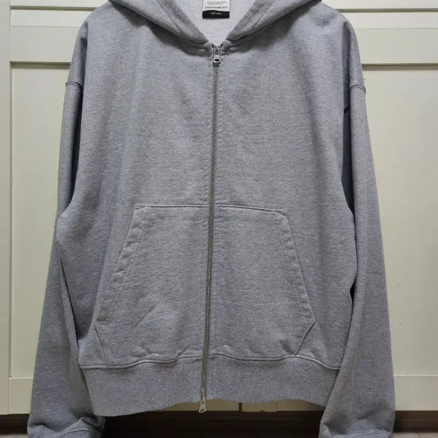 [BUNJANG] Soverment 780G Crop Hoodie Zip-up Melange Grey / 소버먼트 780G 크롭 후디 집업 멜란지 그레이