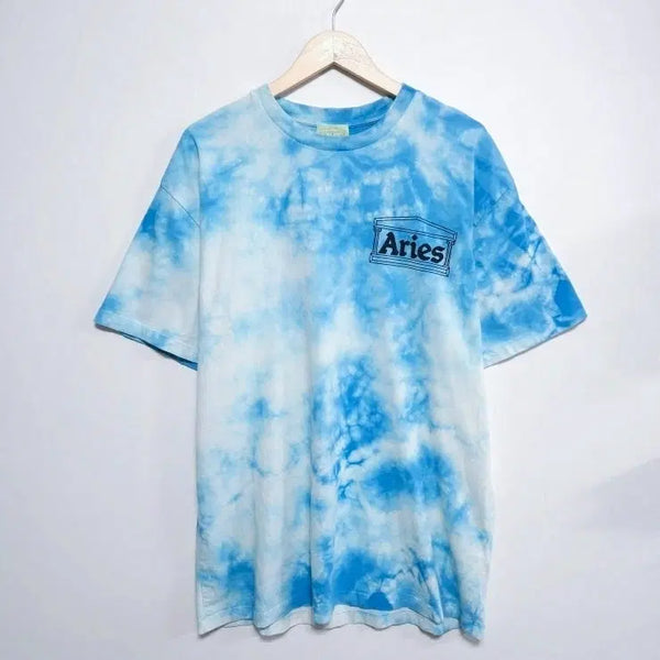 [BUNJANG] Aries Tie-Dye Graphic T-Shirt Blue / 105~110 ARIES 에리즈 타이다이 나염 반팔티 블루