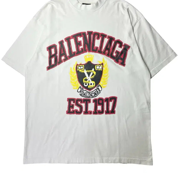 [BUNJANG] Balenciaga College Logo Print T-Shirt / 발렌시아가 컬리지 로고 프린트 티셔츠