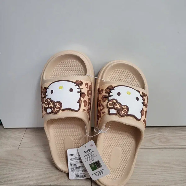 [BUNJANG] Hello Kitty Leopard Beige Sandals / 헬로키티 샌들 베이지 레오파드 새상품