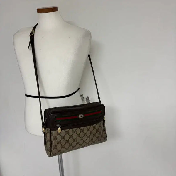 [BUNJANG] Gucci GG Supreme Shoulder Bag Brown / 정품 구찌 GG 슈프림 숄더백 브라운