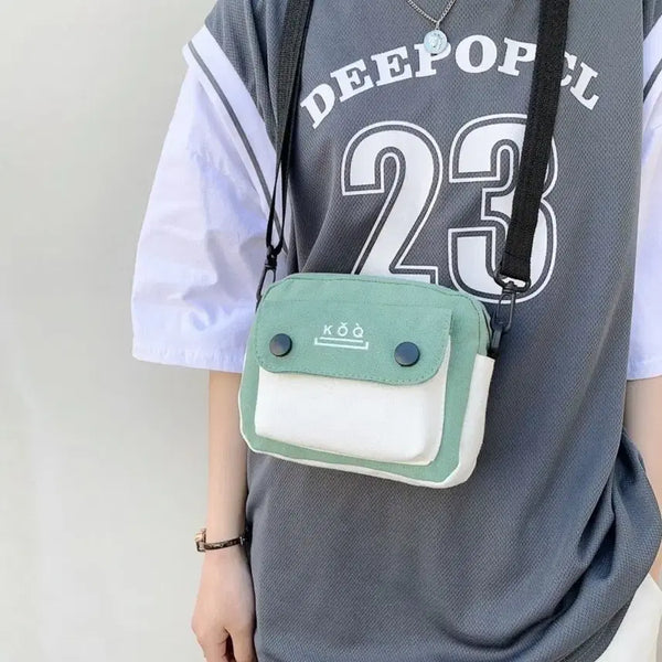 [BUNJANG] Canvas Mini Crossbody Bag Bundle Set (Yellow 15 / Green 15) / 새상품 캔버스 미니 크로스백 30개 일괄판매 (옐로우15/그린15)