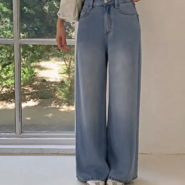 [BUNJANG] Hotping Light Wash Wide Leg Pants (Plus Size) / 핫핑 연청 와이드팬츠 빅사이즈