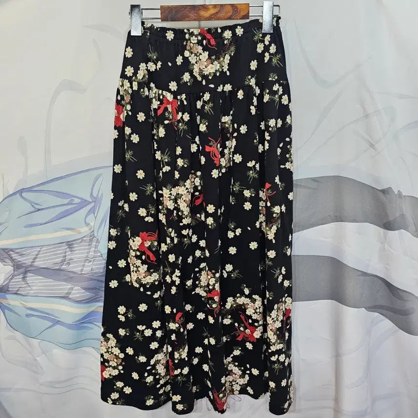 [BUNJANG] Pink House Floral Long Skirt / 핑크하우스   플로럴 스커트