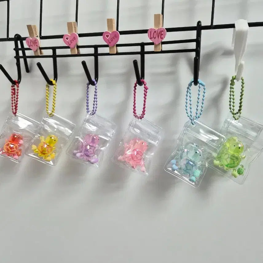 [BUNJANG] Colorful Turtle Charm Keychain / 알록달록 귀여운 거북이 키링