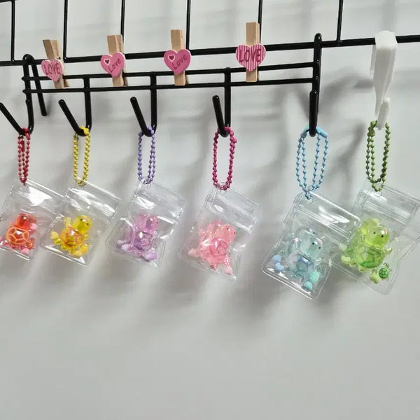 [BUNJANG] Colorful Turtle Charm Keychain / 알록달록 귀여운 거북이 키링