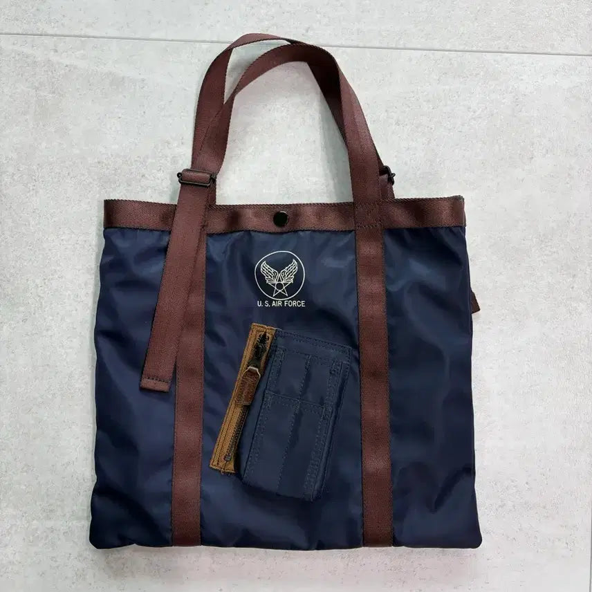 [BUNJANG] Pherrow's USAF Tote Bag Navy / 페로우즈 USAF 토트백