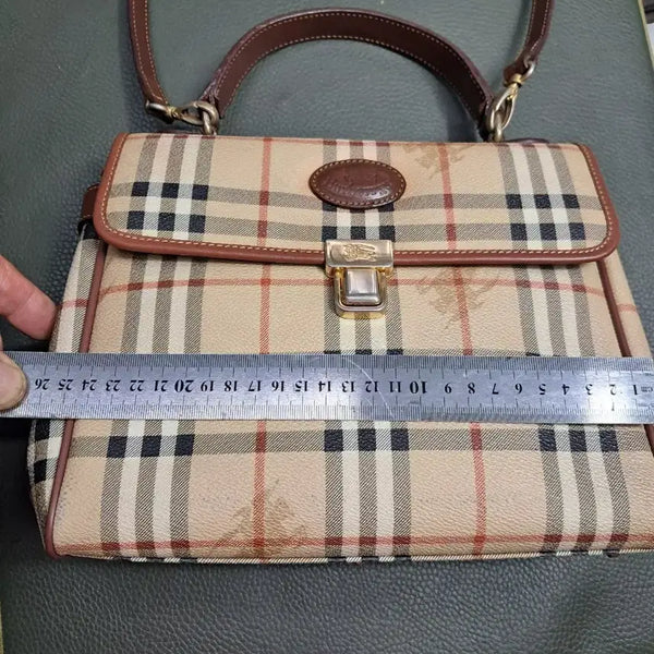 [BUNJANG] Burberry Check Shoulder Bag Brown / 버버리 체크 숄더백 브라운
