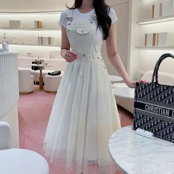 [BUNJANG] Sasha Overalls Dress / 샤 멜빵 원피스