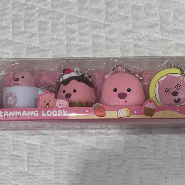 [BUNJANG] Zanmang Luupy Keyring Squeeze Set (4 Types, Sealed) / 잔망루피 키링 스퀴시 4종 세트 (미개봉)