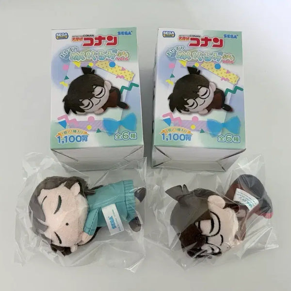[BUNJANG] Detective Conan Oyasumi Sleeping Plush Set (Conan, Ran) / [일괄] 명탐정 코난 오야스미 누이구루미 (코난 란)