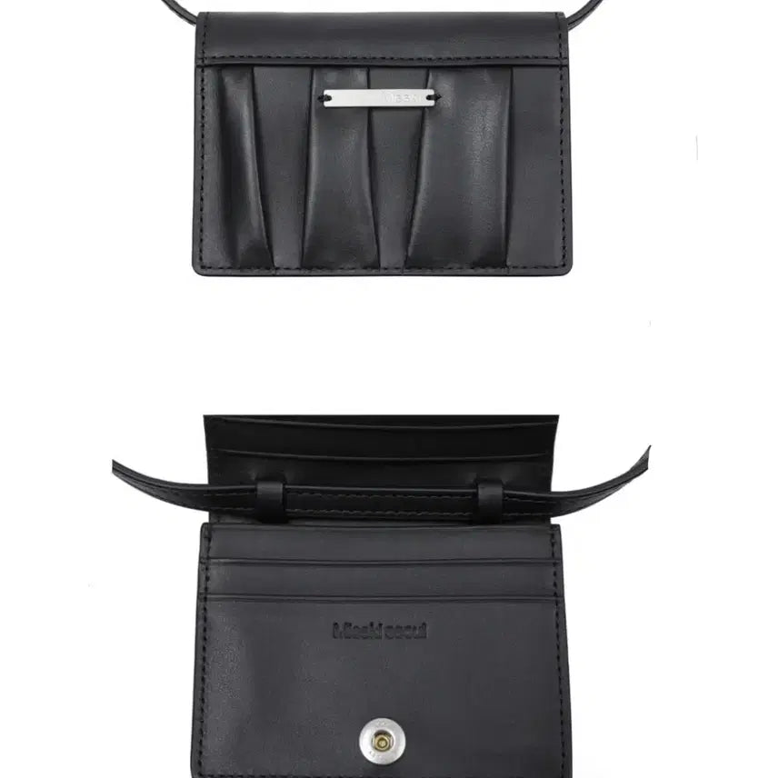 [BUNJANG] Miseki Seoul Pleated Wallet Crossbody Bag Black / 새상품) 미세키서울 크로스백 (13->6)