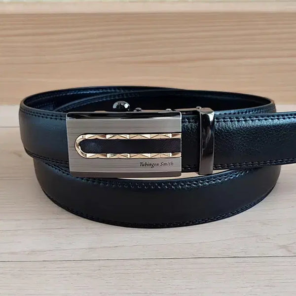 [BUNJANG] Genuine Leather Automatic Belt for Men / 가죽 자동벨트 정장 캐주얼 소가죽 벨트 새상품
