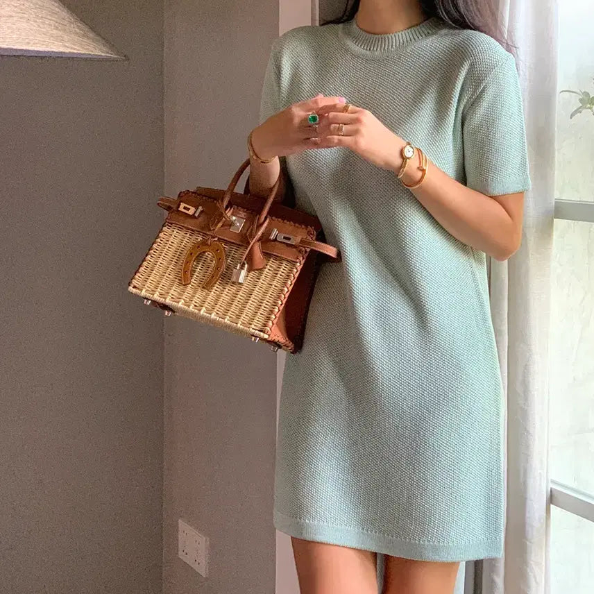 [BUNJANG] Some J Mint Knit Dress / 썸제이 민트 니트원피스