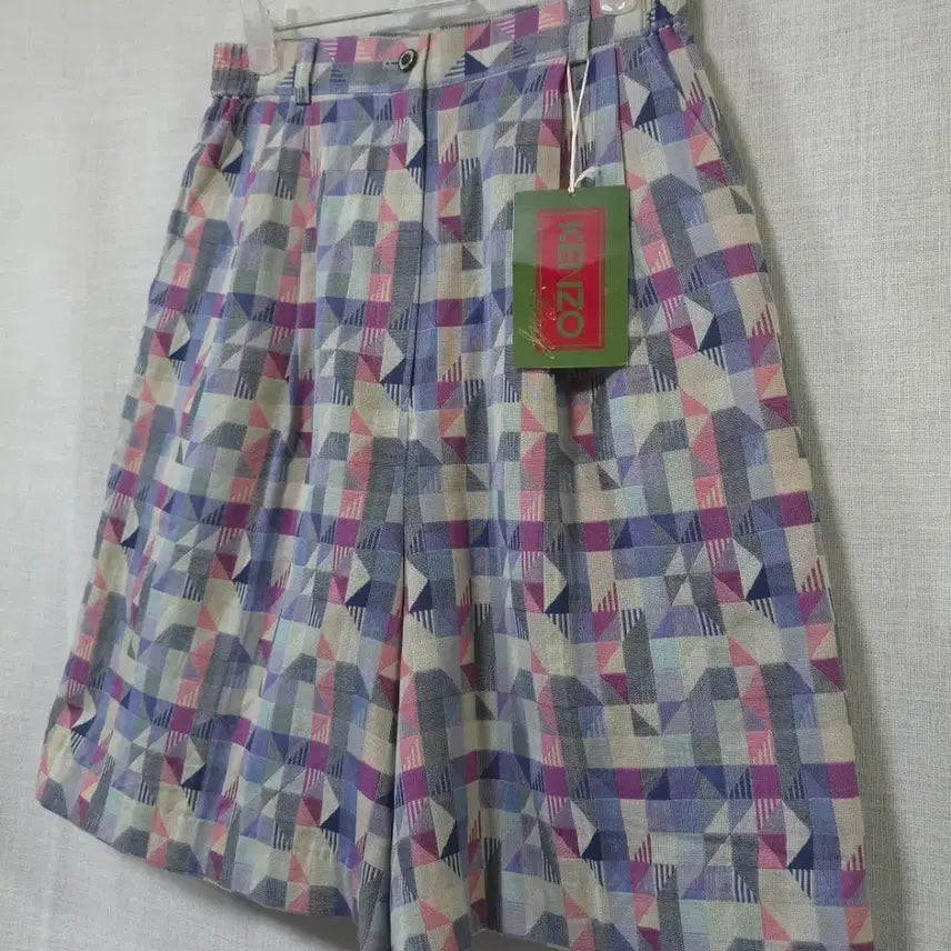 [BUNJANG] Kenzo Golf Geometric Pattern Wide Bermuda Shorts (Unused) / 미사용품) 겐조 골프 정품 일본 생산 와이드 반바지 25 26 여름 팬츠