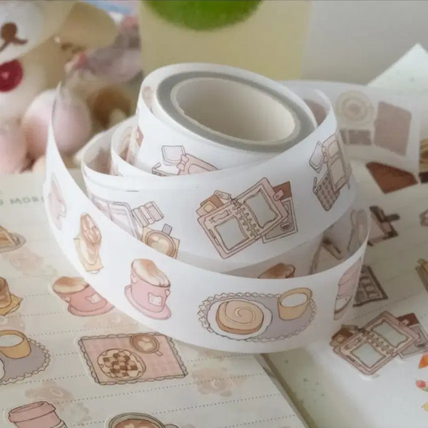 [BUNJANG] Sosohihi Milk Coffee Kiss Cut Sticker Roll / 소소히히 밀크커피 키스컷