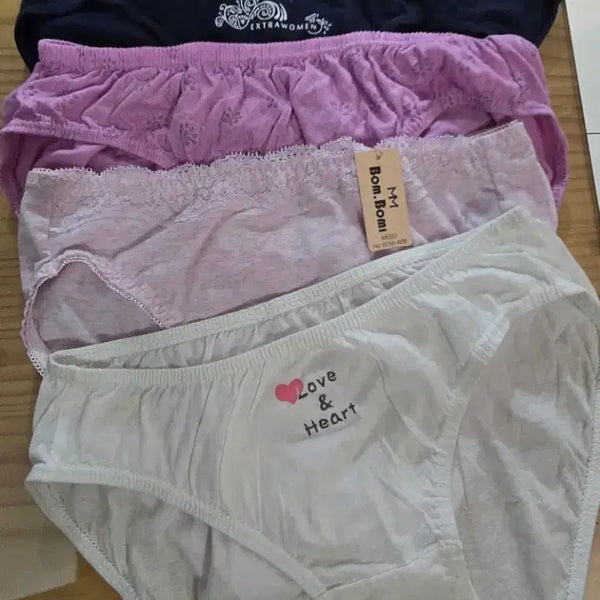 [BUNJANG] Women's Cotton Panties - Size 90 (5-Pack) / 여자 면팬티 90사이즈 5장 4000원