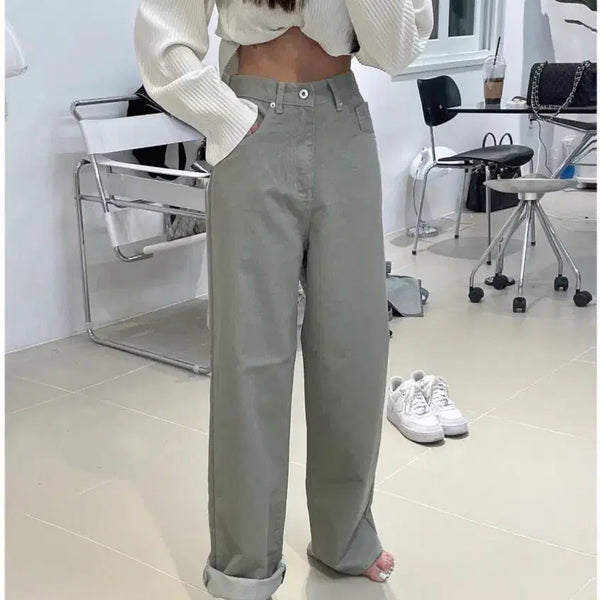 [BUNJANG] Magnolia High-Waist Pigment Denim Pants (Size L) / 매그놀리아 바지 L (새상품)
