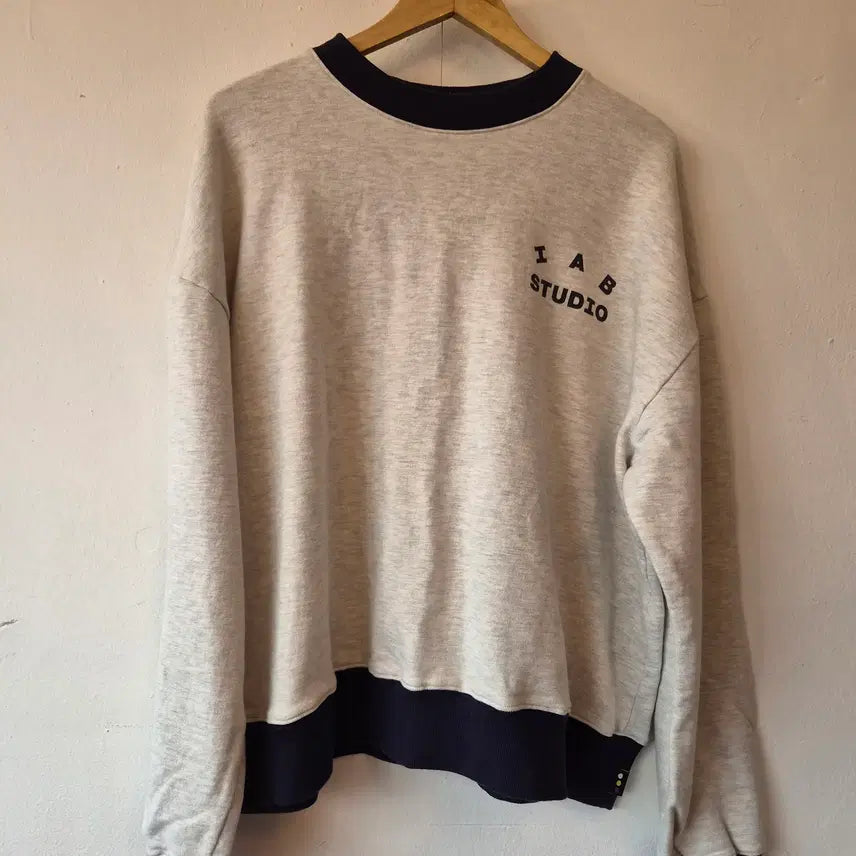 [BUNJANG] IAB Studio Color-Block Sweatshirt / IAB 스튜디오 남성 배색맨투맨티셔츠 XL사이즈