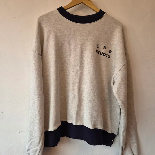 [BUNJANG] IAB Studio Color-Block Sweatshirt / IAB 스튜디오 남성 배색맨투맨티셔츠 XL사이즈