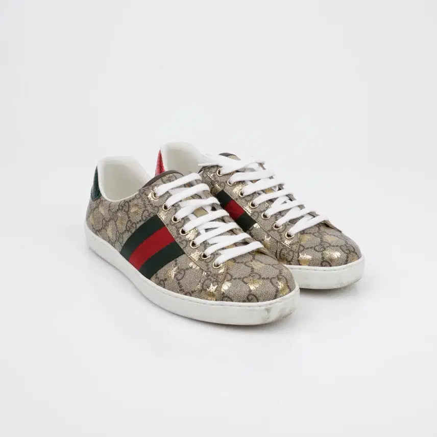 [BUNJANG] Gucci Bee Logo Pattern Sneakers / 구찌 스니커즈 꿀벌 로고 패턴