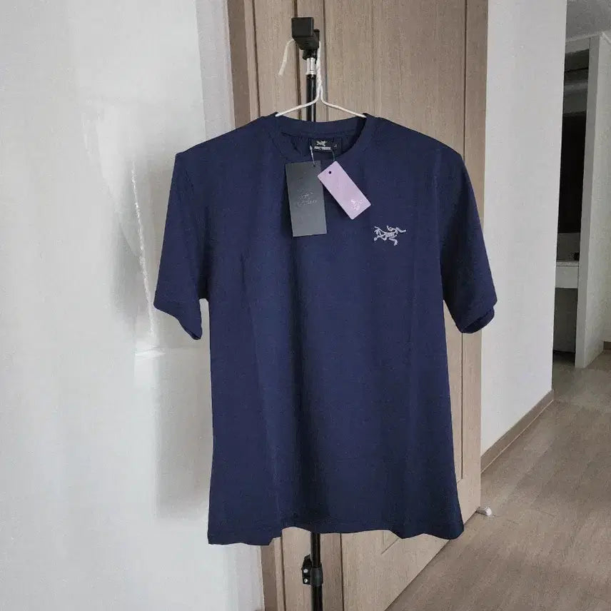 [BUNJANG] Soluna Fabric Spandex T-Shirt Navy/Light Blue / 친환경 소로나원단 스판티셔츠 네이비 연불루(선택)100