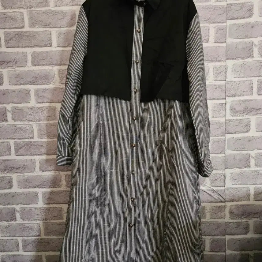 [BUNJANG] Sally Stripe Shirt Dress / 샐리 스트라이프 셔츠 원피스/알뜰한여우