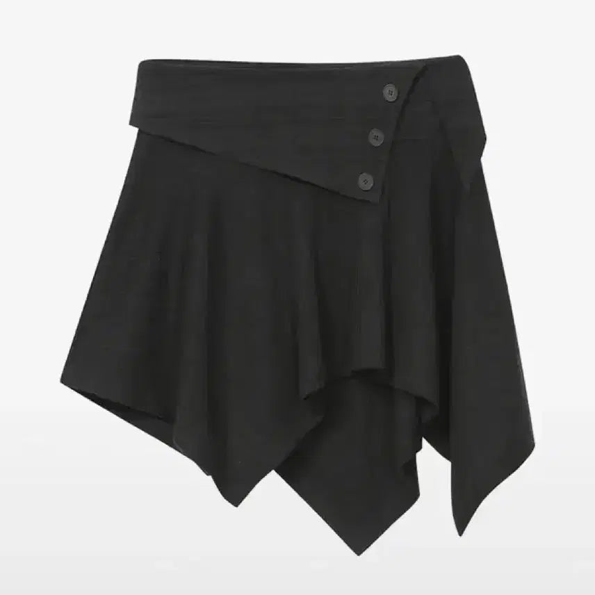 [BUNJANG] MICHKEY SEOUL Unbalanced Flow Mini Skirt - Black / 미세키서울 Unbalanced flow mini skirt BLACK