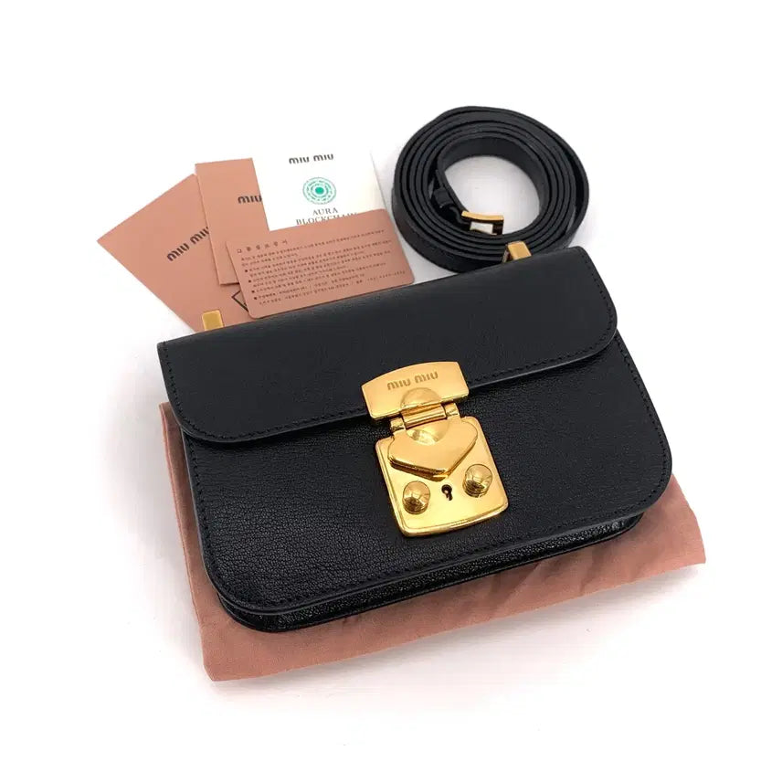 [BUNJANG] Miu Miu Madras Leather Mini Shoulder Bag 5BD231 / 미우미우 마드라스 레더 미니백 숄더백 5BD231