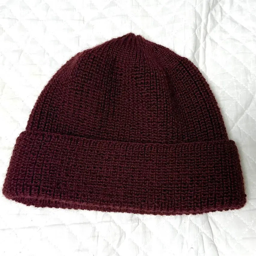 [BUNJANG] Leuchtfeuer Strickwaren Borkum Burgundy Wool Hat / 로이흐트포이어 슈트릭바렌 보르쿰 버건디