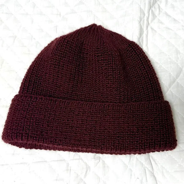 [BUNJANG] Leuchtfeuer Strickwaren Borkum Burgundy Wool Hat / 로이흐트포이어 슈트릭바렌 보르쿰 버건디