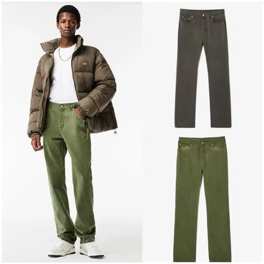 [BUNJANG] Lacoste Men's Dyed Cotton Denim Pants / 라코스테 남성 다잉 면 데님 팬츠