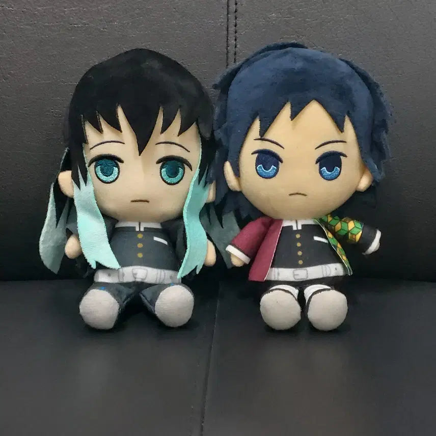 [BUNJANG] Demon Slayer Muichiro Tokito & Giyu Tomioka Plush Set (20cm) / 귀멸의 칼날 무이치로 기유 봉제인형 20cm 일괄