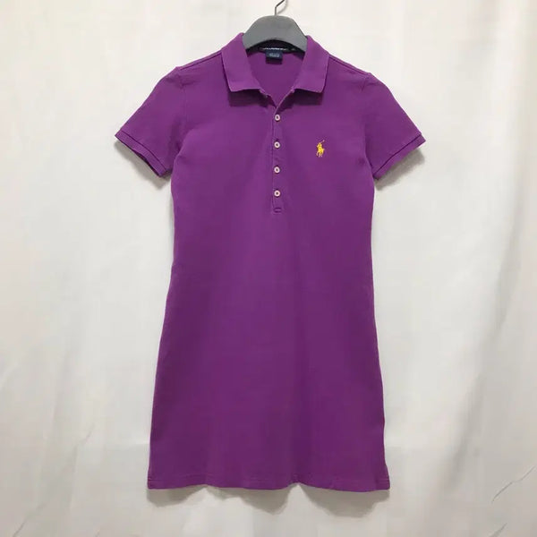[BUNJANG] Ralph Lauren Sport Polo Short Sleeve Dress XS Violet Cotton / 랄프로렌 스포츠 폴로 반팔 원피스(55가능 XS사이즈)
