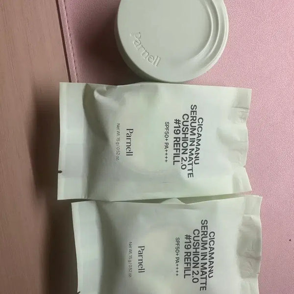 [BUNJANG] Panelle Cica Manoo Serum Cushion (19) - 1x Main + 2x Refills - Bundle Set / 새생품 파넬 시카마누 세럼 쿠션 19호 본품+리필 2개 일괄판매합니다.